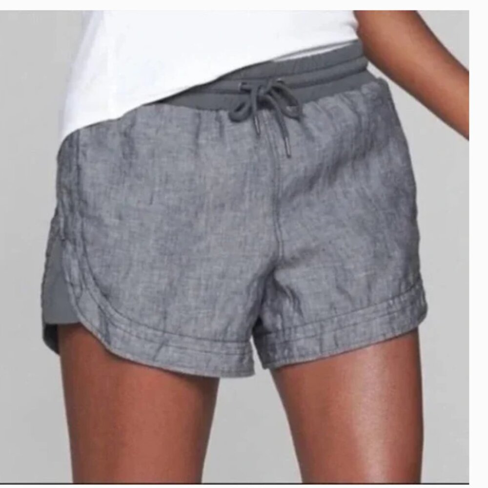 Athleta Gray Layered Athletic Shorts